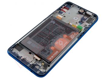 Pantalla Service Pack ips lcd negra con marco azul zafiro "sapphire blue" para Huawei p smart z, stk-lx1